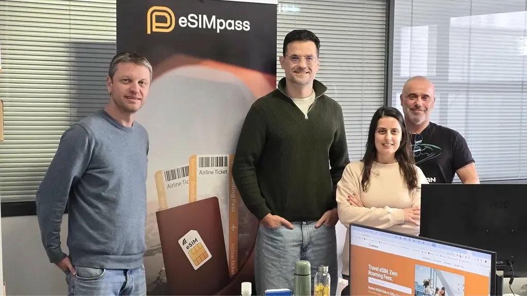 The eSIMpass team at our office in Portugal